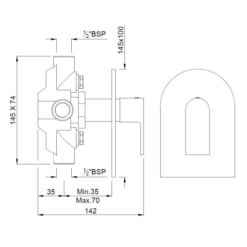 Jaquar 4 Way Diverter for Concealed Fitting with Non-Return Valves Lyric series LYR-CHR-38421 Chrome - image 2