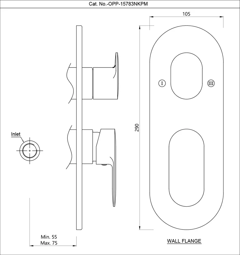 Jaquar Aquamax Single Lever Shower Mixer Part Kit with 3 Way Diverter Opal Prime series OPP-ABR-15783NKPM Antique Bronze - image 2