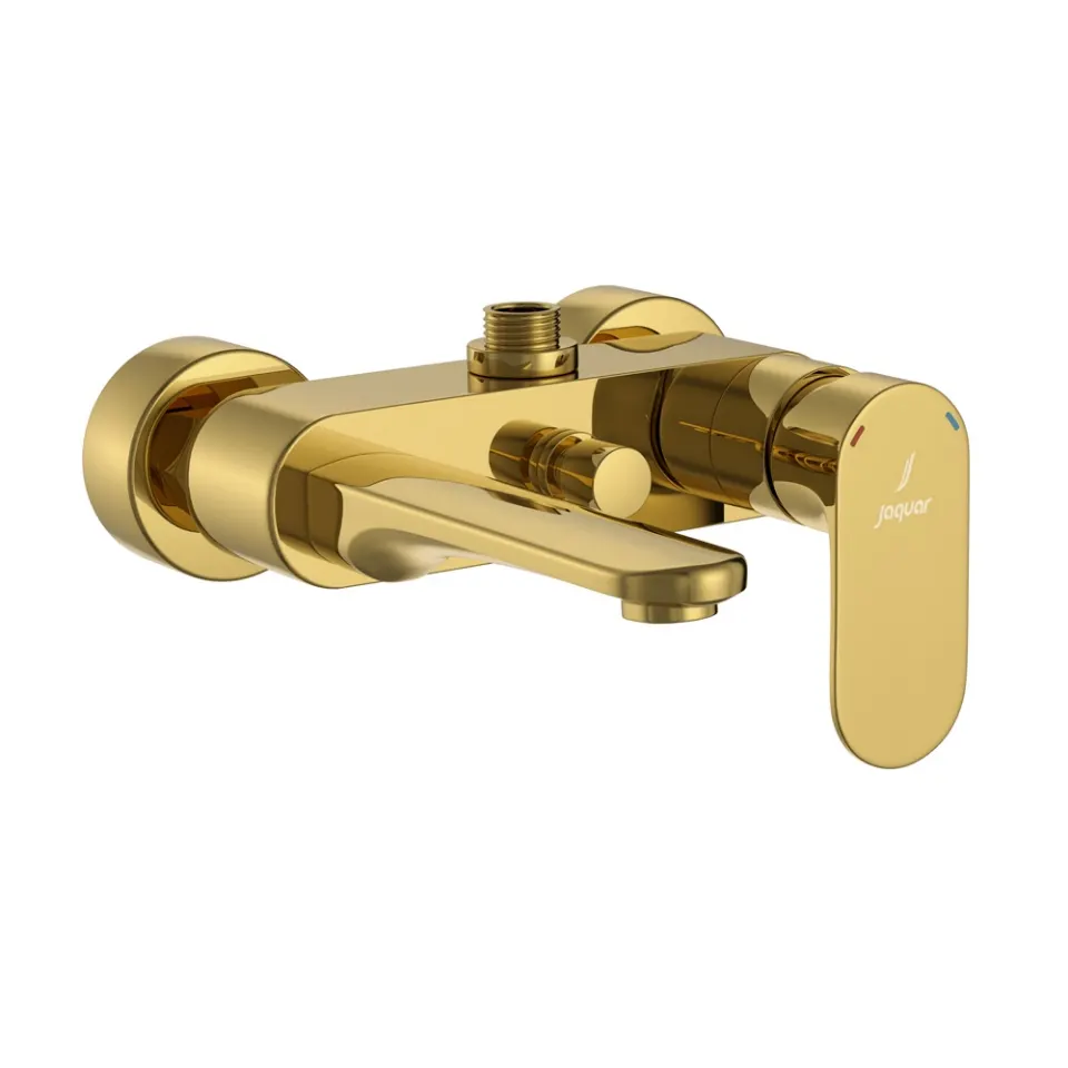 Jaquar 2 Way Single Lever Bath and Shower Wall Mixer Opal Prime series OPP-GBP-15115PM Gold Bright PVD - image 1