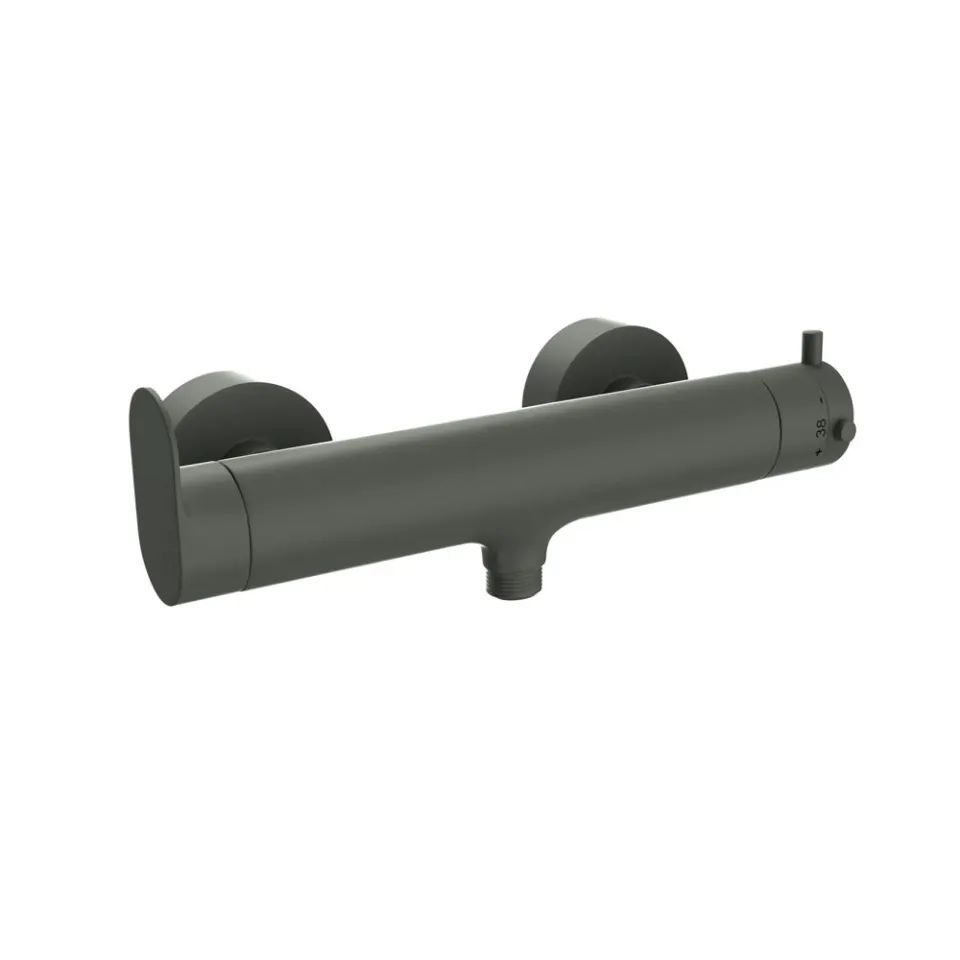Jaquar Wall Mounted 1 Way Thermostatic Mixer with Connecting Legs Opal Prime series OPP-GRF-15655PM Graphite - image 1
