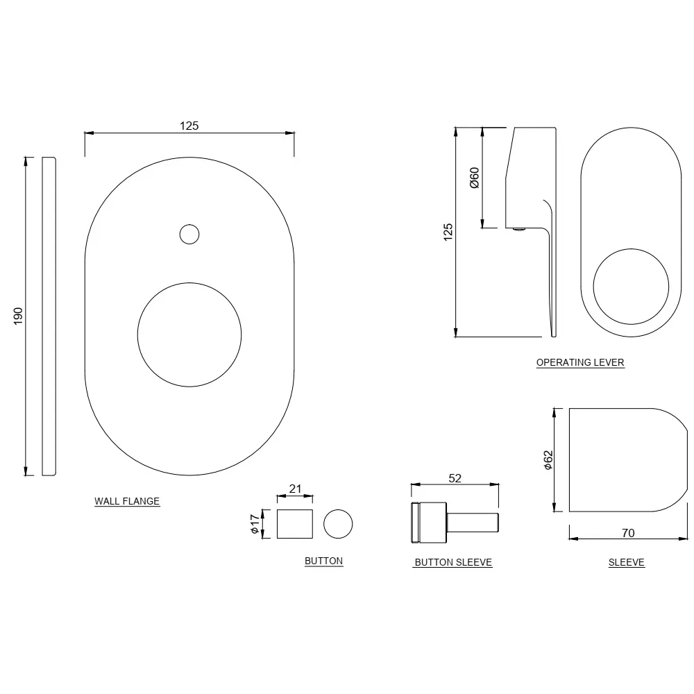 Jaquar Single Lever 2 Way Hi-Flow Diverter Exposed Parts Kit Ornamix Prime series ORP-ABR-10079NKPM Antique Bronze - image 1