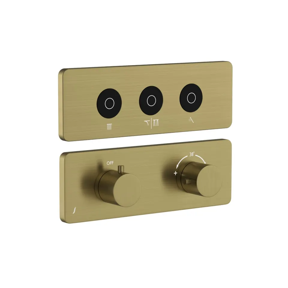 Jaquar Qloud Touch Shower System, 3 Outlets for Rain, Mist & Hand QLD-ABR-309683KRMH Antique Bronze - image 1
