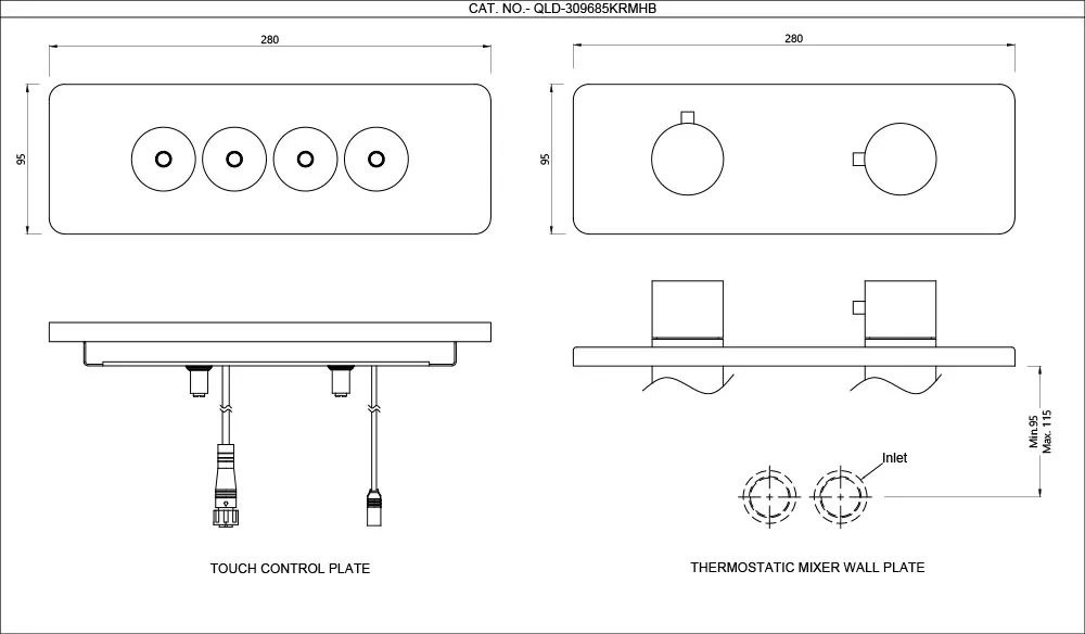 Jaquar Qloud Touch Shower System, 4 Outlets for Rain, Mist, Hand & Body QLD-CHR-309685KRMHB Chrome - image 2