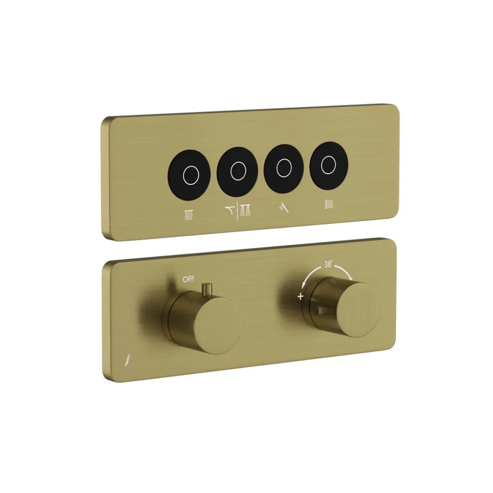 Jaquar Qloud Touch Shower System, 4 Outlets for Rain, Mist, Hand & Body QLD-ABR-309685KRMHB Antique Bronze - image 1