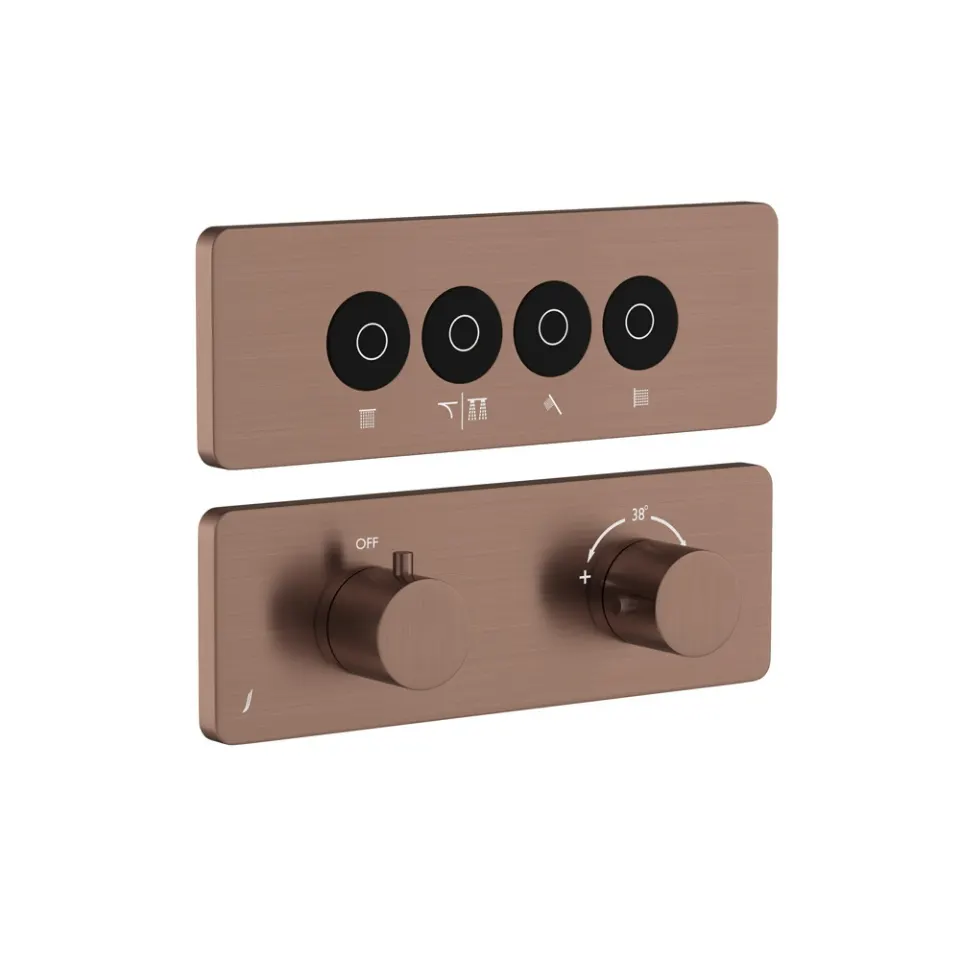 Jaquar Qloud Touch Shower System, 4 Outlets for Rain, Mist, Hand & Body QLD-ACR-309685KRMHB Antique Copper - image 1