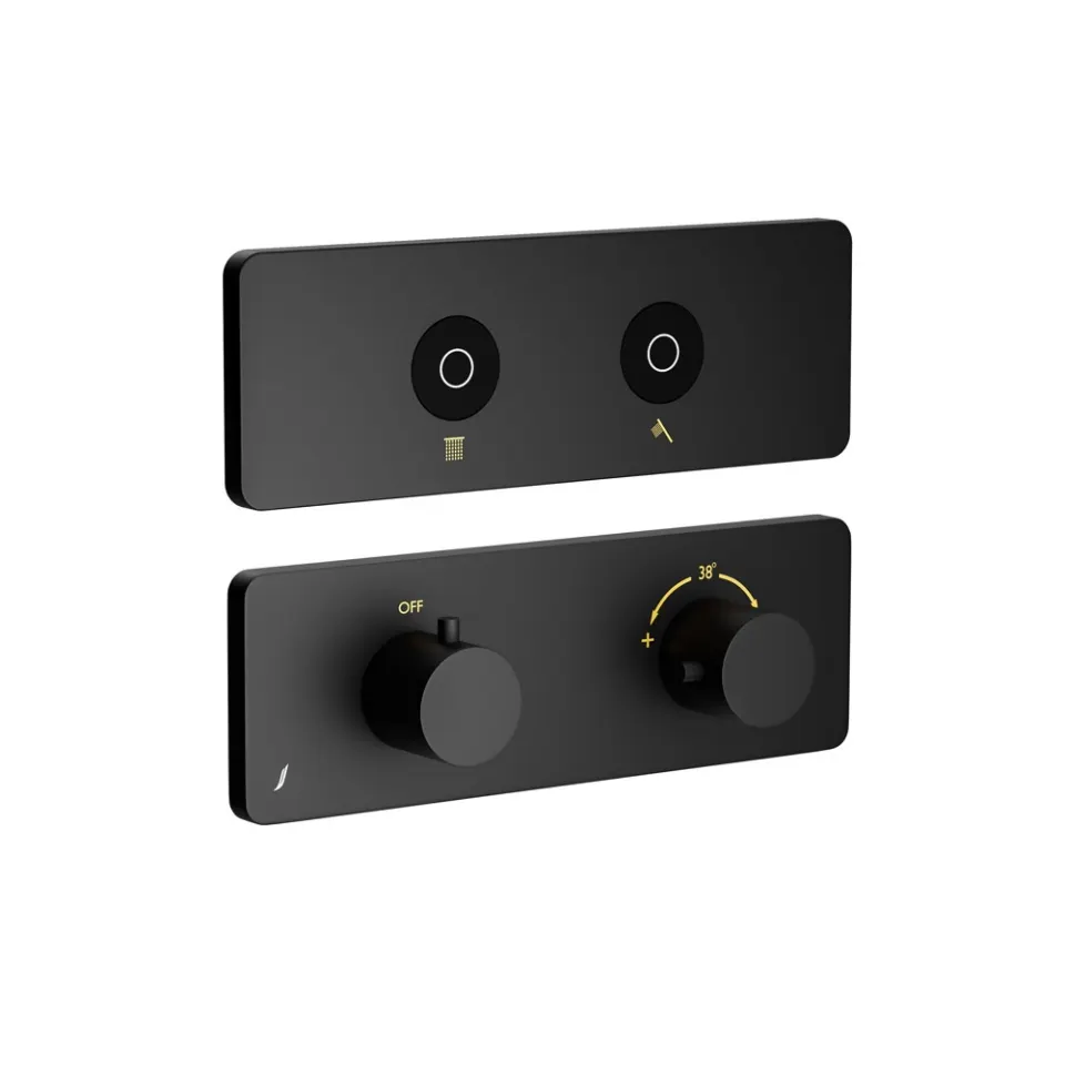Jaquar Qloud Touch Shower System, 2 Outlets for Rain & Hand QLD-BLM-309681KRH Black Matt - image 1