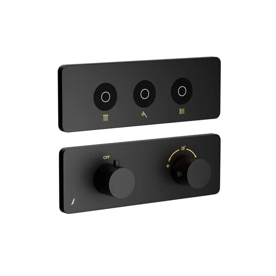 Jaquar Qloud Touch Shower System, 3 Outlets for Rain, Hand & Body QLD-BLM-309683KRHB Black Matt - image 1