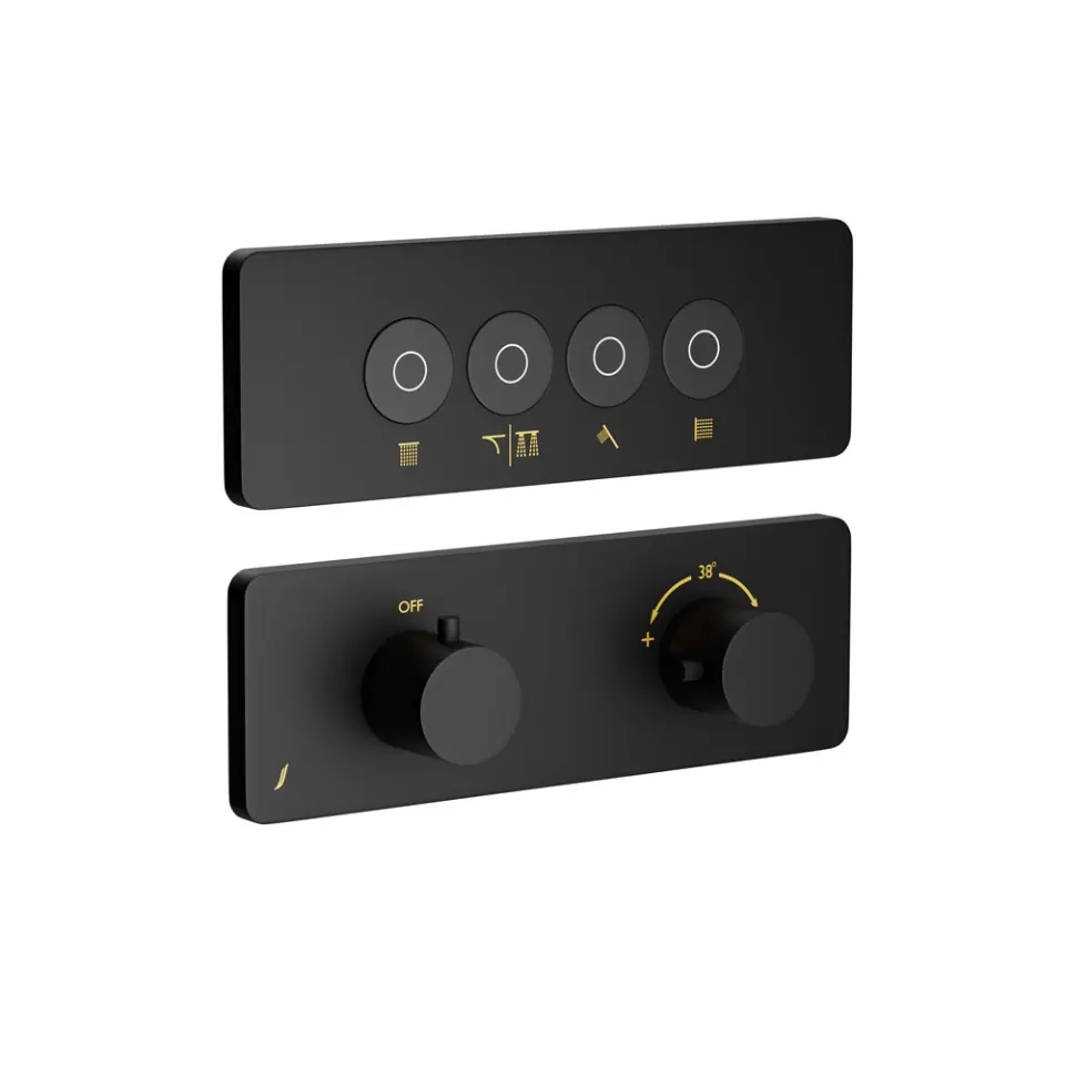 Jaquar Qloud Touch Shower System, 4 Outlets for Rain, Mist, Hand & Body QLD-BLM-309685KRMHB Black Matt - image 1