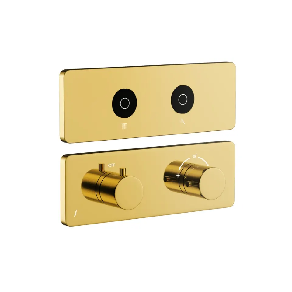 Jaquar Qloud Touch Shower System, 2 Outlets for Rain & Hand QLD-GBP-309681KRH Gold Bright PVD - image 1