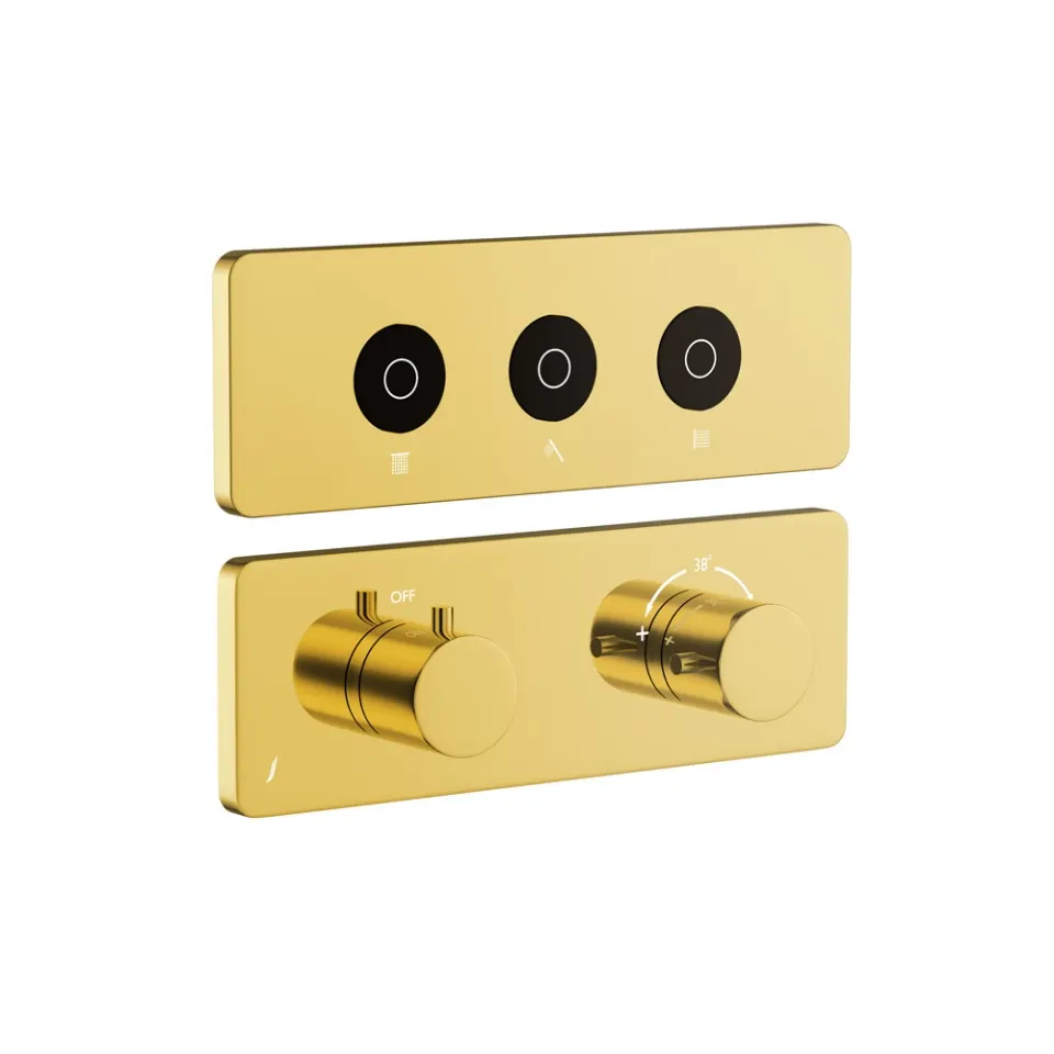 Jaquar Qloud Touch Shower System, 3 Outlets for Rain, Hand & Body QLD-GBP-309683KRHB Gold Bright PVD - image 1