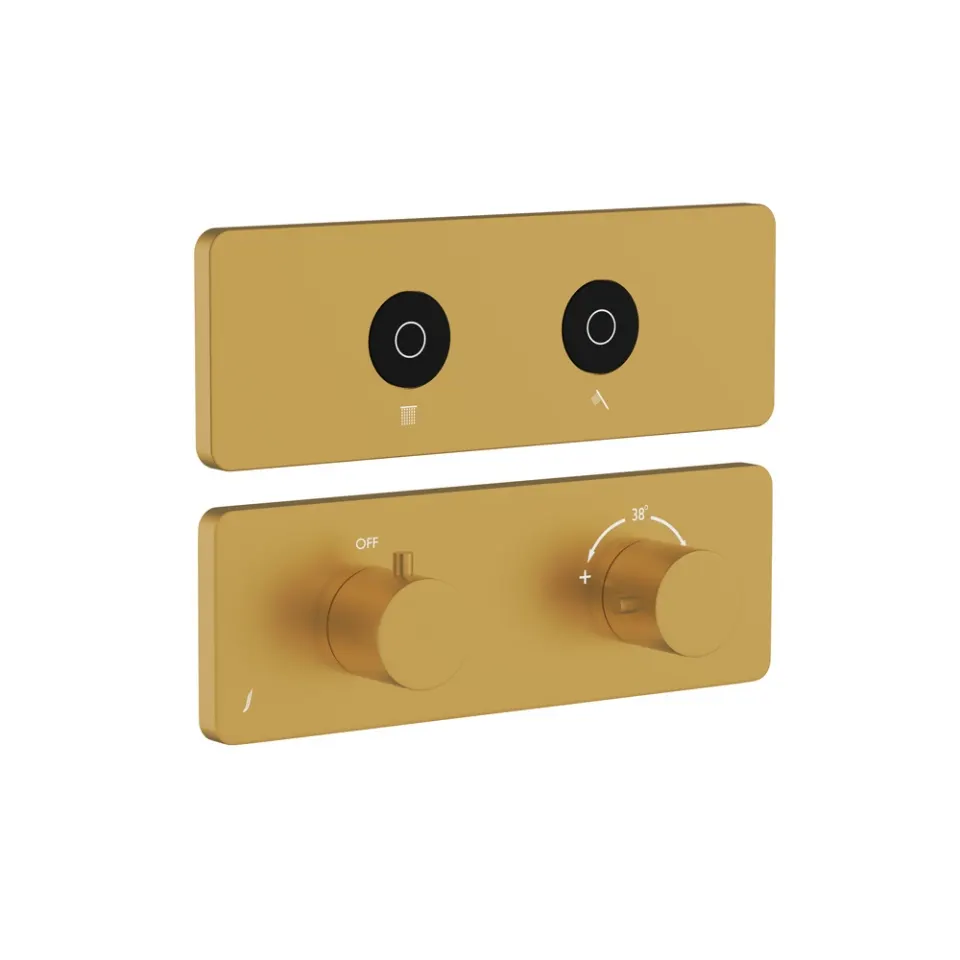 Jaquar Qloud Touch Shower System, 2 Outlets for Rain & Hand QLD-GMP-309681KRH Gold Matt PVD - image 1