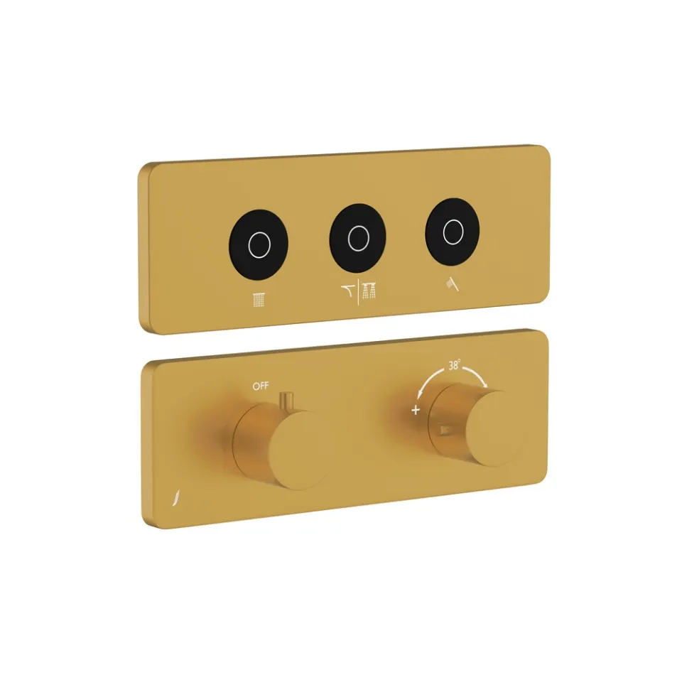 Jaquar Qloud Touch Shower System, 3 Outlets for Rain, Mist & Hand QLD-GMP-309683KRMH Gold Matt PVD - image 1