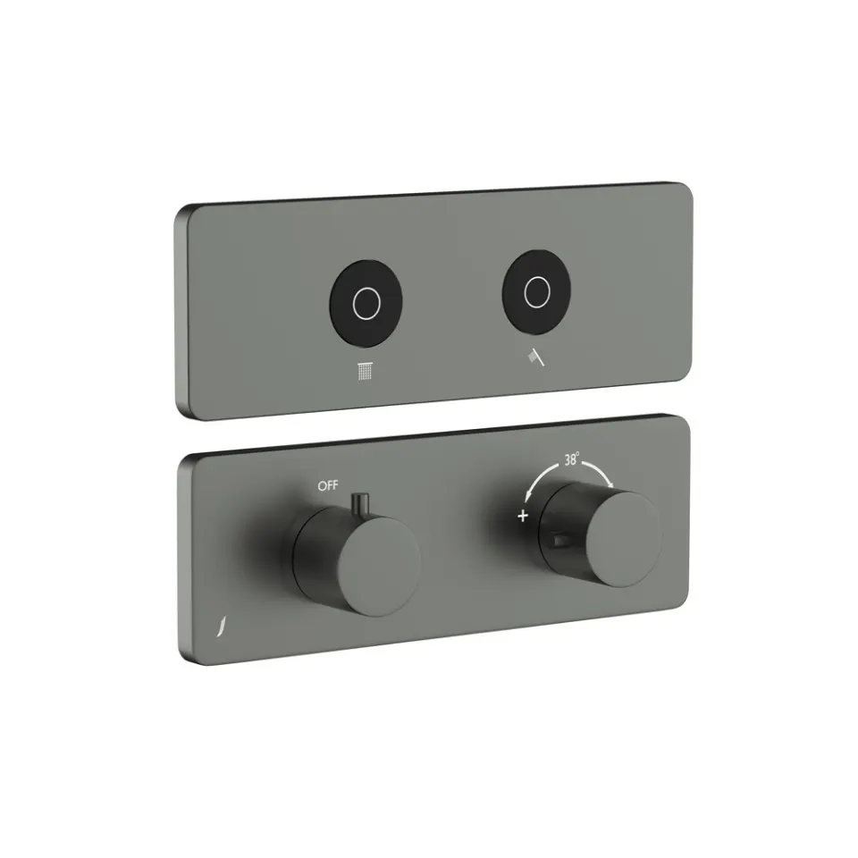 Jaquar Qloud Touch Shower System, 2 Outlets for Rain & Hand QLD-GRF-309681KRH Graphite - image 1