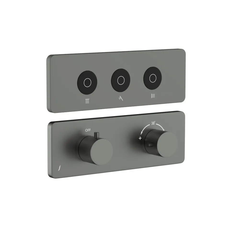 Jaquar Qloud Touch Shower System, 3 Outlets for Rain, Hand & Body QLD-GRF-309683KRHB Graphite - image 1