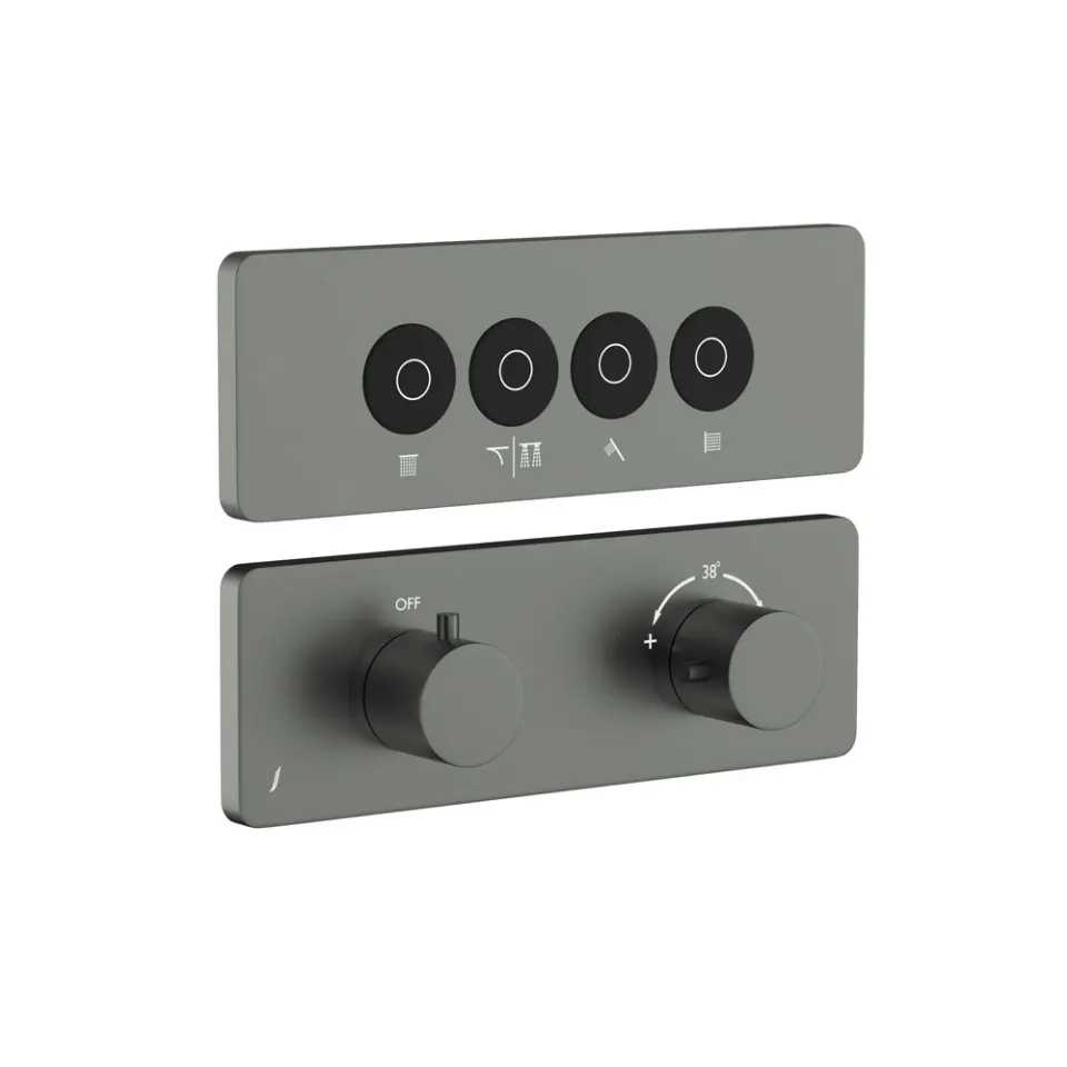 Jaquar Qloud Touch Shower System, 4 Outlets for Rain, Mist, Hand & Body QLD-GRF-309685KRMHB Graphite - image 1