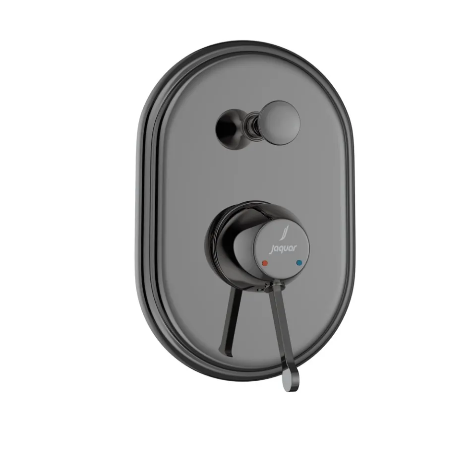 Jaquar Single Lever 2 Way Diverter Exposed Parts Kit with Button Queens Prime series QQP-BCH-7065MKPM Black Chrome - image 1