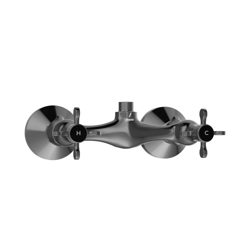 Jaquar 1 Way Wall Mixer for Shower Cubicles with Connecting Legs Queens Prime series QQP-BCH-7209PM Black Chrome - image 1