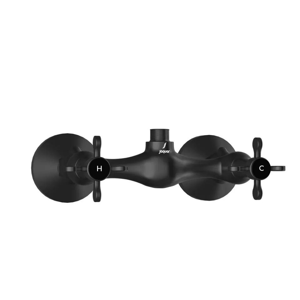 Jaquar 1 Way Wall Mixer for Shower Cubicles with Connecting Legs Queens Prime series QQP-BLM-7209PM Black Matt - image 1