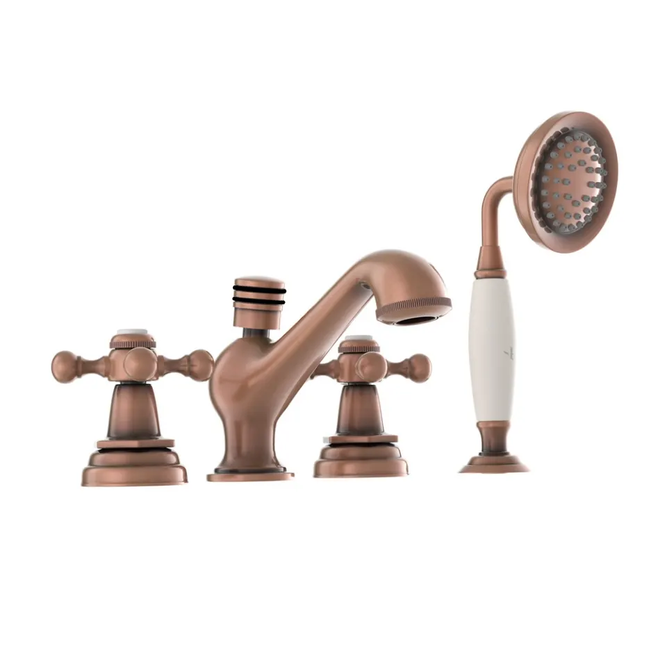 Jaquar 4-Hole Bath Tub Mixer Queens series QQT-ACR-7277 Antique Copper - image 1