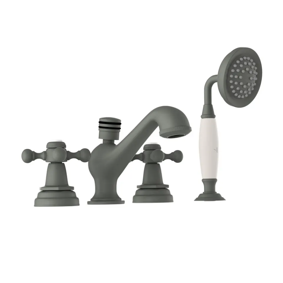 Jaquar 4-Hole Bath Tub Mixer Queens series QQT-GRF-7277 Graphite - image 1
