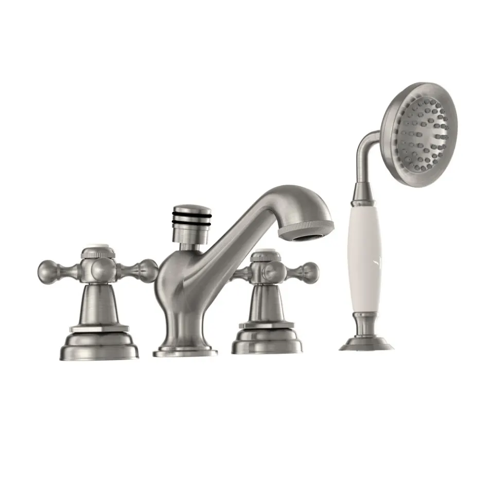 Jaquar 4-Hole Bath Tub Mixer Queens series QQT-SSF-7277 Stainless Steel - image 1