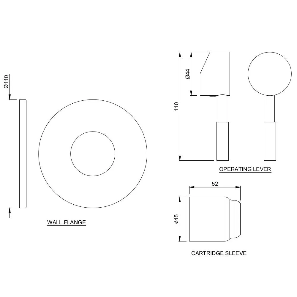 Jaquar 1 Way Diverter Exposed Parts Kit for Deusch Mixer Solo series SOL-CHR-6227K Chrome - image 2