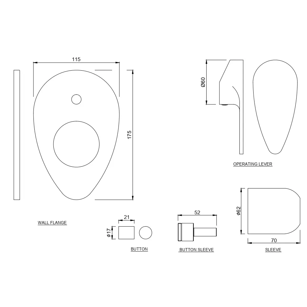 Jaquar 2 Way Diverter Exposed Parts Kit High Flow Vignette Prime series VGP-GRF-81079NK Graphite - image 2