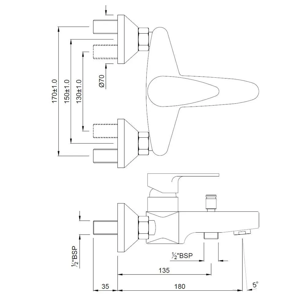 Jaquar Single Lever Wall Mixer Vignette Prime series VGP-ACR-81119 Antique Copper - image 1