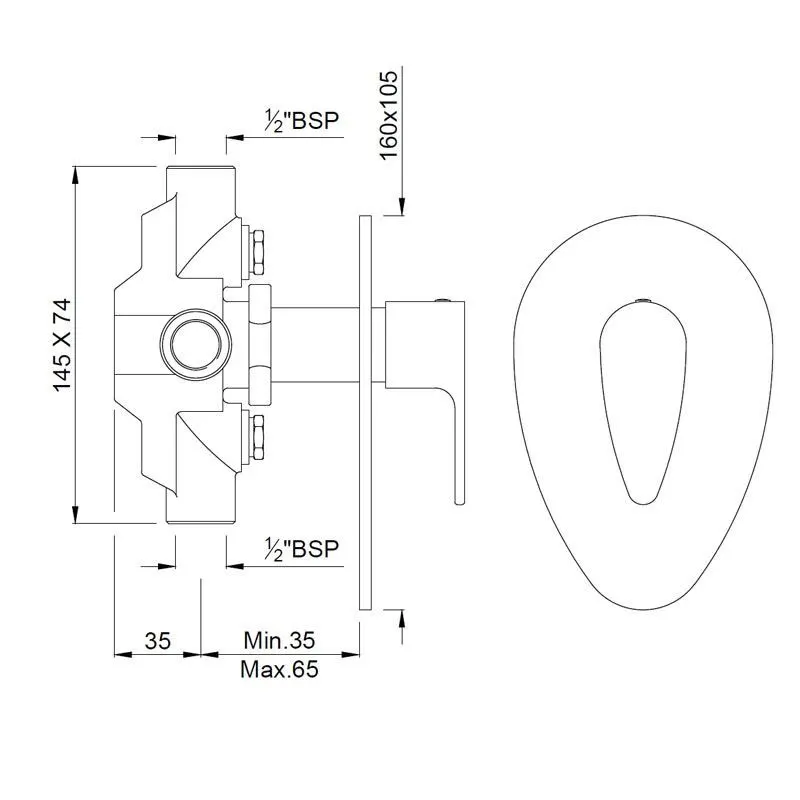 Jaquar 4-Way Diverter Vignette Prime series VGP-BCH-81421 Black Chrome - image 2