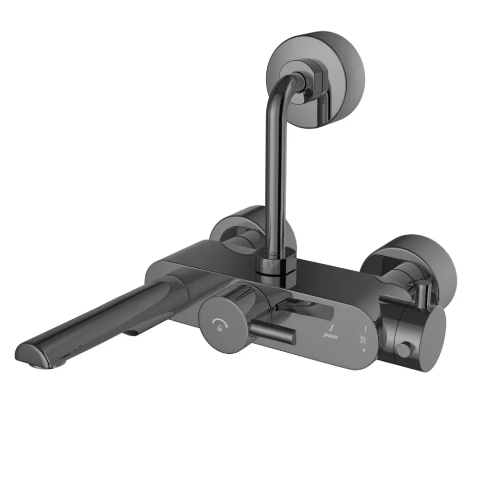 Jaquar Exposed Thermostatic Bath & Shower Mixer Thermostatic Mixers series FLP-BCH-5615PMWBP Black Chrome - image 1
