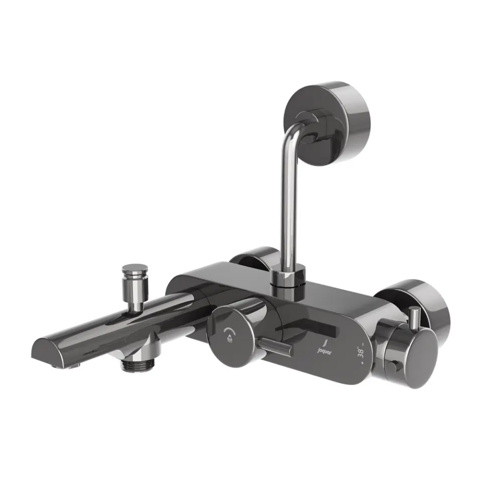 Jaquar Exposed Thermostatic Bath & Shower Mixer 3-in-1 Thermostatic Mixers series FLP-BCH-5663PMWBP Black Chrome - image 1
