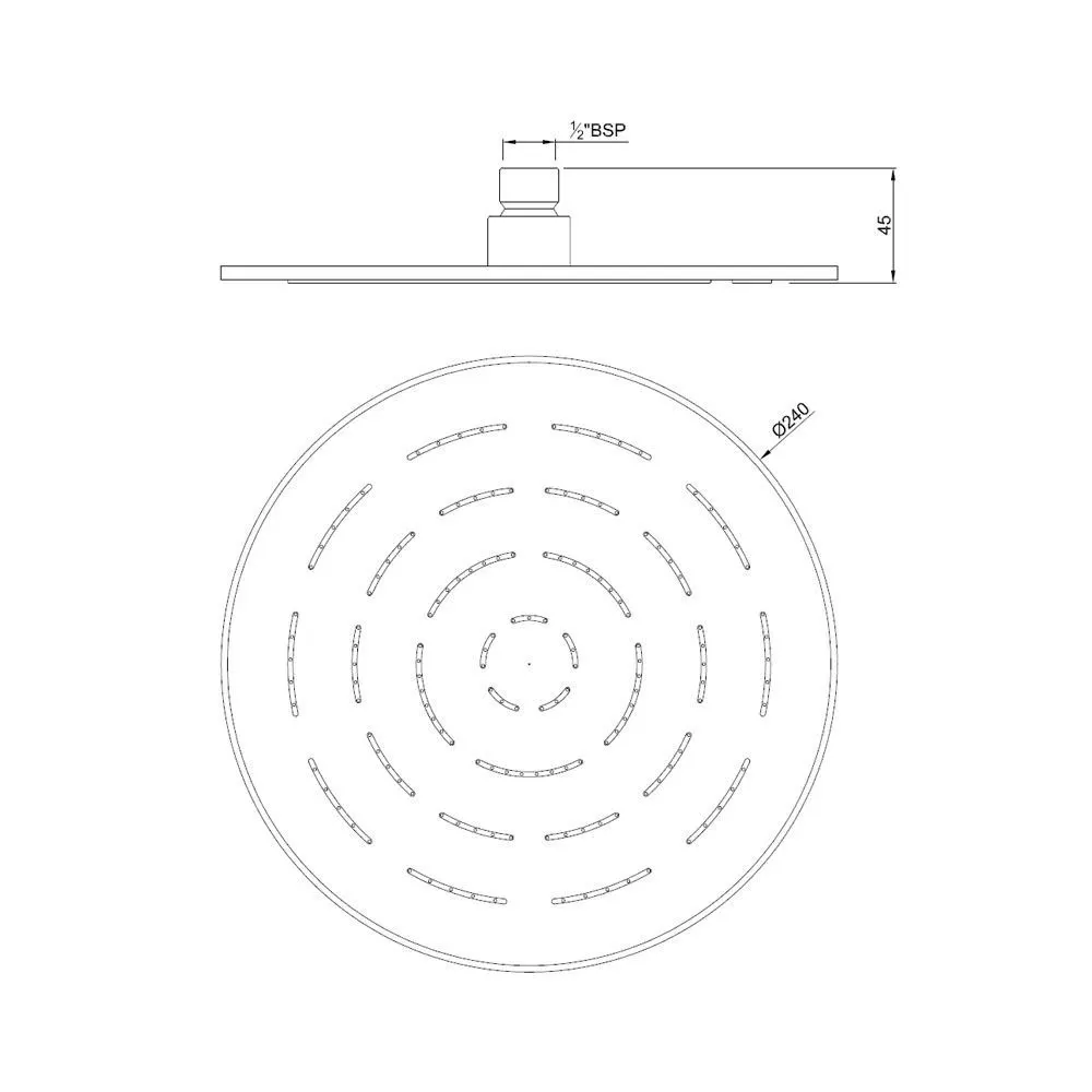 Jaquar Round Shape Single Flow Maze Overhead Shower Maze Shower series OHS-BCH-1623 Black Chrome - image 2