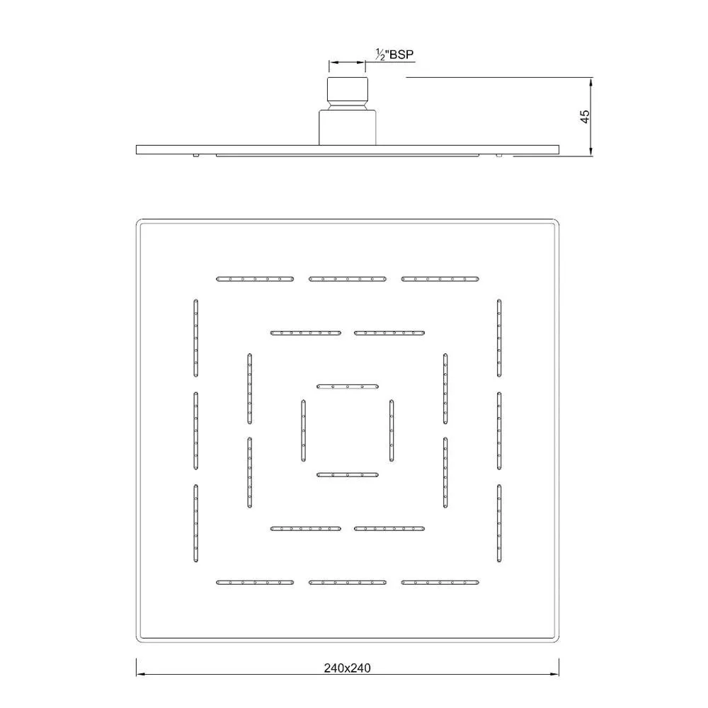 Jaquar Square Shape Single Flow Maze Overhead Shower Maze Shower series OHS-ABR-1629 Antique Bronze - image 2
