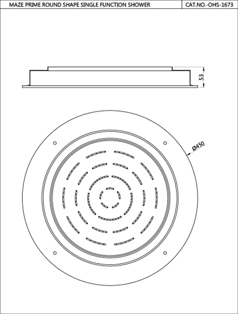 Jaquar Maze Prime Round Shape Single Function Shower Maze Shower series OHS-BCH-1673 Black Chrome - image 2