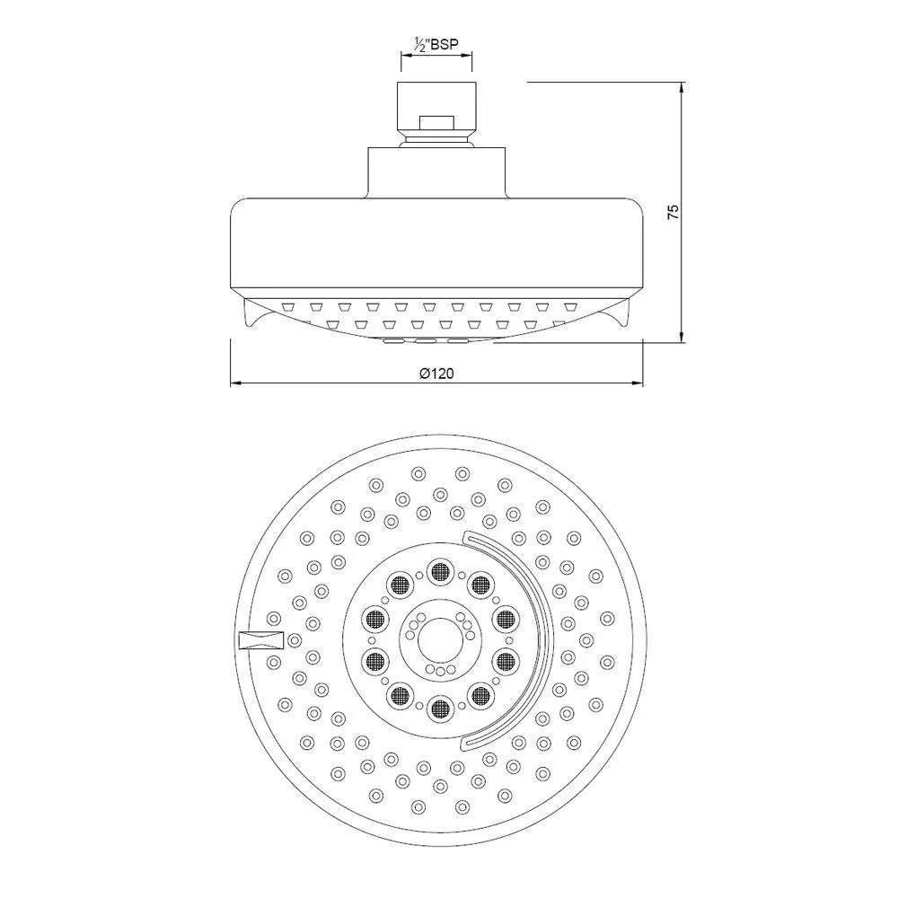 Jaquar Overhead Shower Multi-function Showers series OHS-CHR-1779 Chrome - image 2
