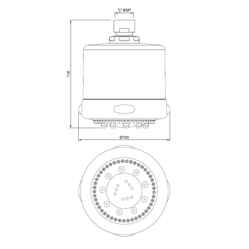 Jaquar Overhead Shower Multi-function Showers series OHS-CHR-1787 Chrome - image 2