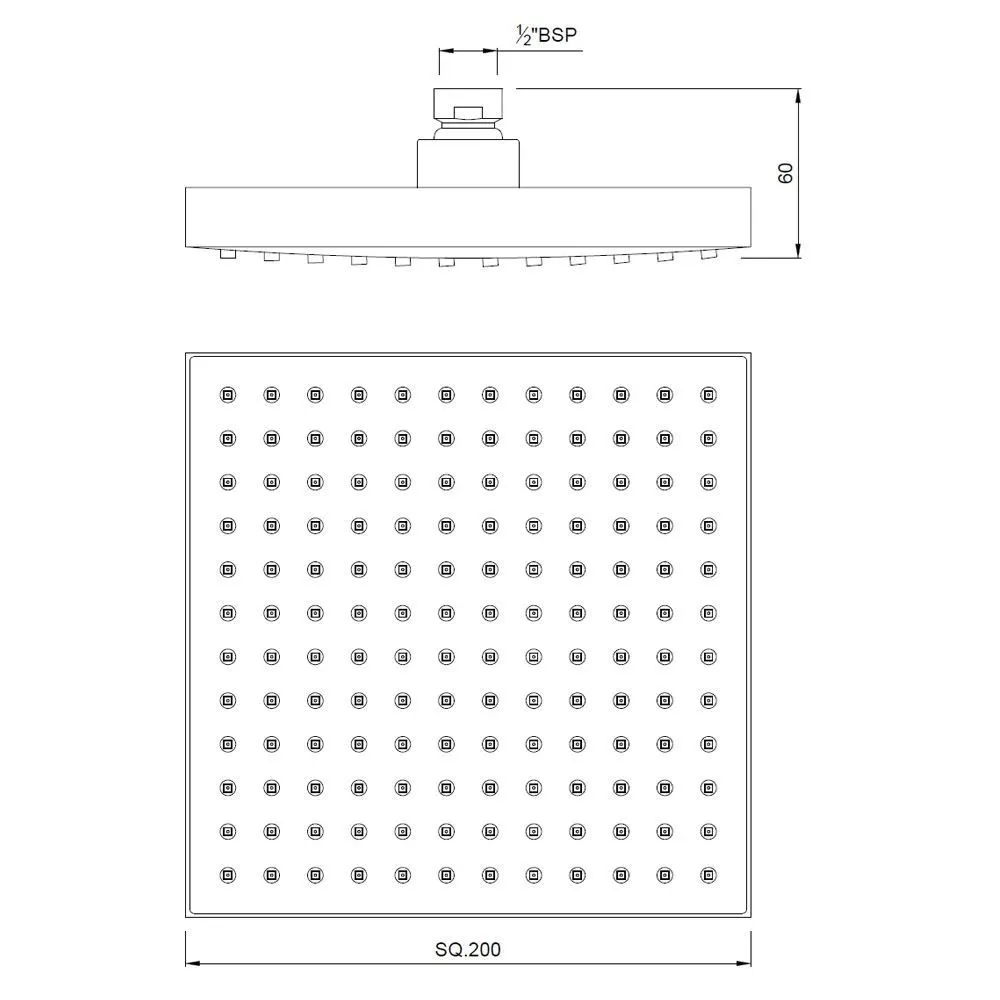 Jaquar Overhead Shower Square Shape Single Flow Rain Showers series OHS-CHR-35497 Chrome - image 2
