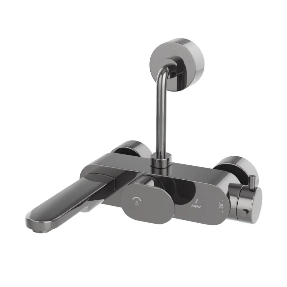 Jaquar Exposed Thermostatic Bath & Shower Mixer Thermostatic Mixers series OPP-BCH-15615PMWBP Black Chrome - image 1