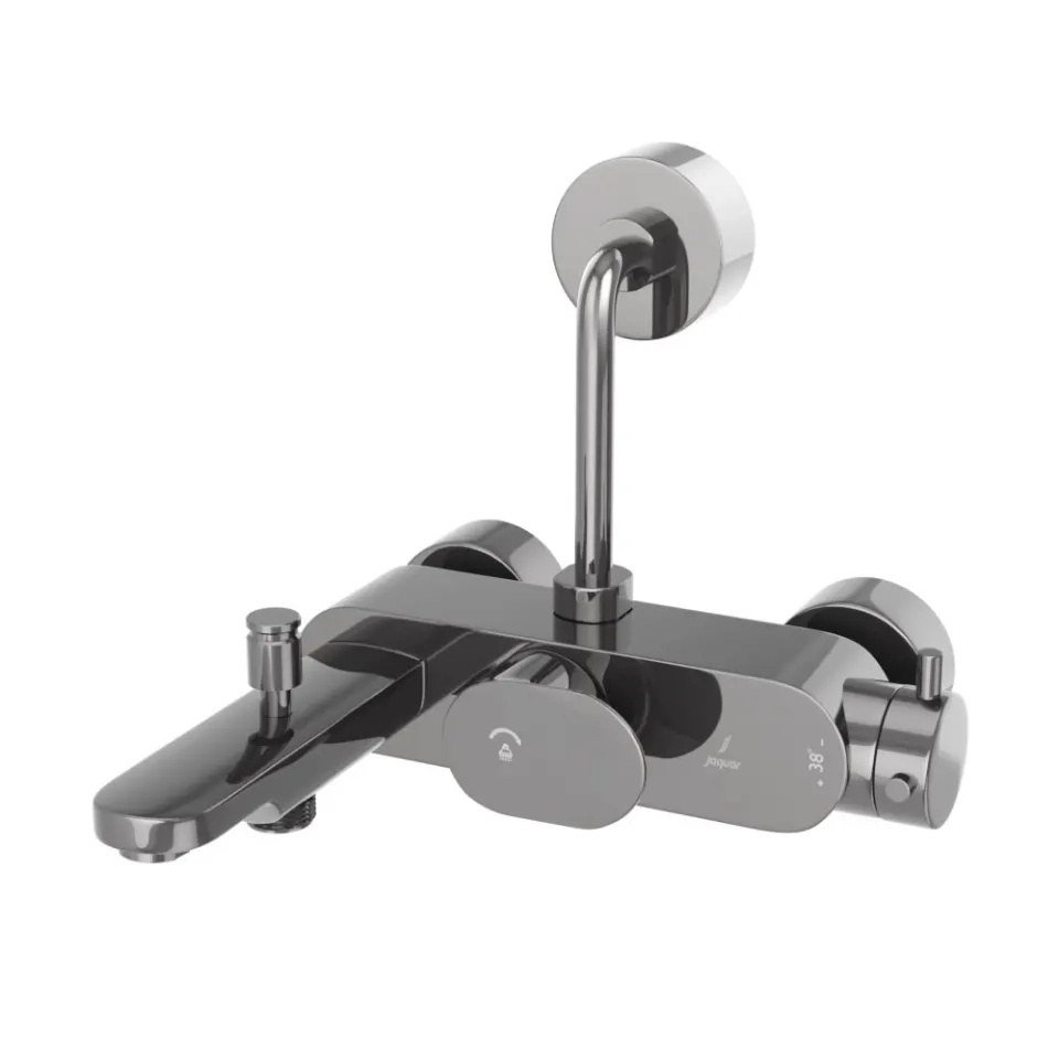 Jaquar Exposed Thermostatic Bath & Shower Mixer 3-in-1 System Thermostatic Mixers series OPP-BCH-15663PMWBP Black Chrome - image 1