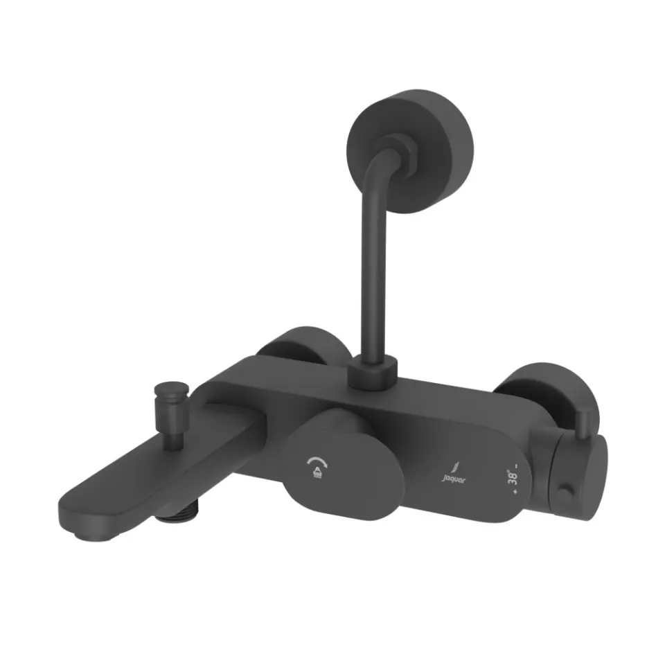 Jaquar Exposed Thermostatic Bath & Shower Mixer 3-in-1 System Thermostatic Mixers series OPP-BLM-15663PMWBP Black Matt - image 1