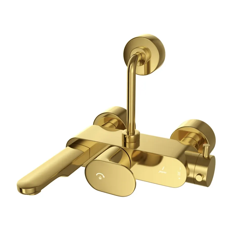 Jaquar Exposed Thermostatic Bath & Shower Mixer Thermostatic Mixers series OPP-GBP-15615PMWBP Gold Bright PVD - image 1