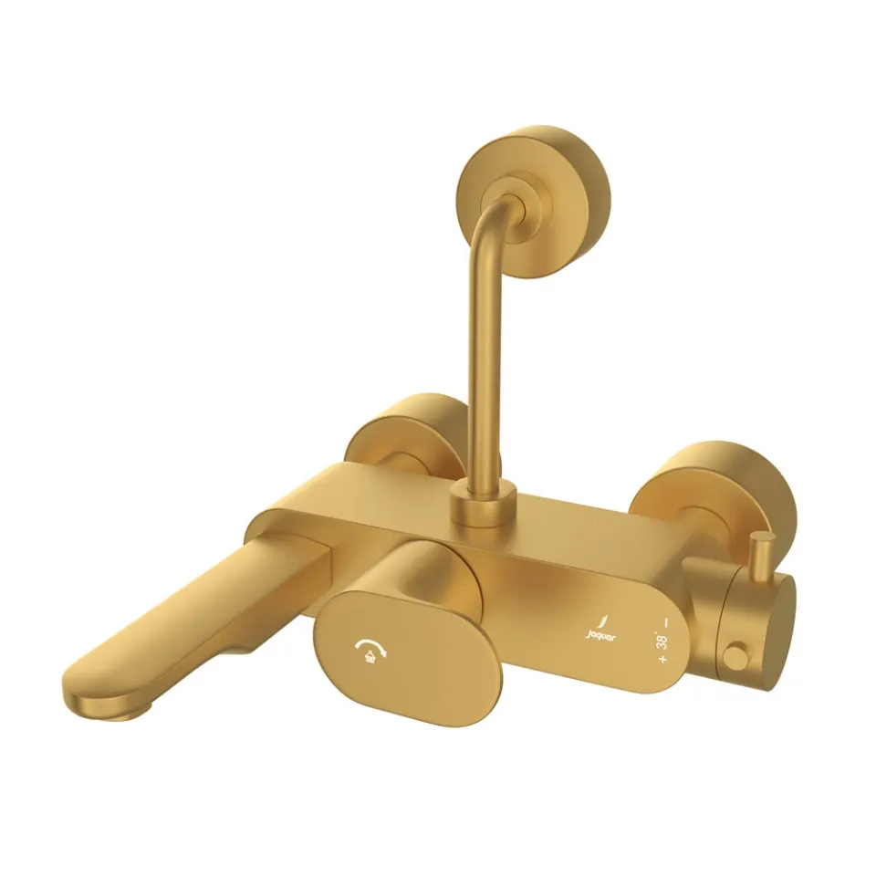 Jaquar Exposed Thermostatic Bath & Shower Mixer Thermostatic Mixers series OPP-GMP-15615PMWBP Gold Matt PVD - image 1