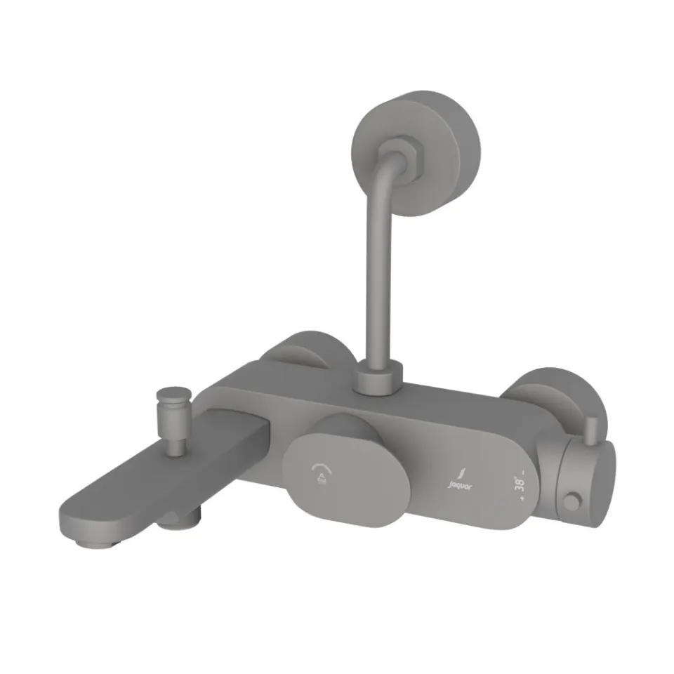 Jaquar Exposed Thermostatic Bath & Shower Mixer 3-in-1 System Thermostatic Mixers series OPP-GRF-15663PMWBP Graphite - image 1
