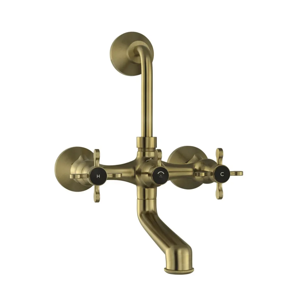 Jaquar Wall Mixer with Provision For Overhead Shower Queen's Prime series QQP-ABR-7273PM Antique Bronze - image 1
