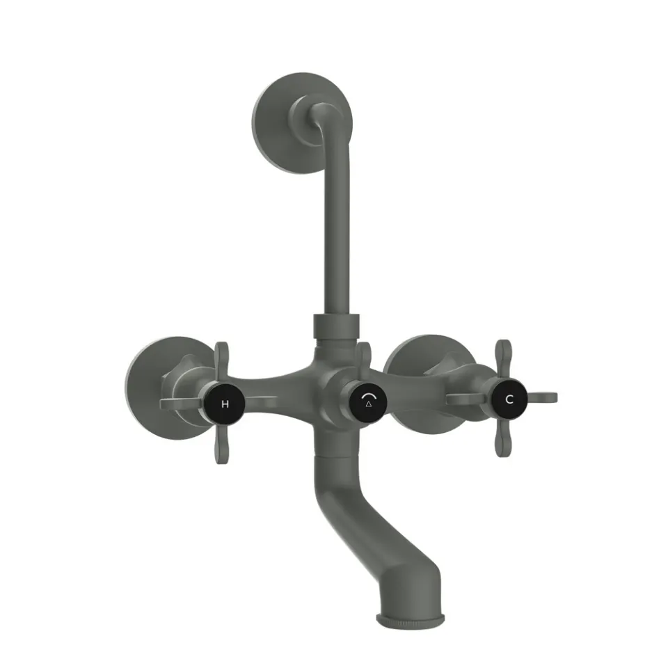 Jaquar Wall Mixer with Provision For Overhead Shower Queen's Prime Faucets series QQP-GRF-7273PM Graphite - image 1