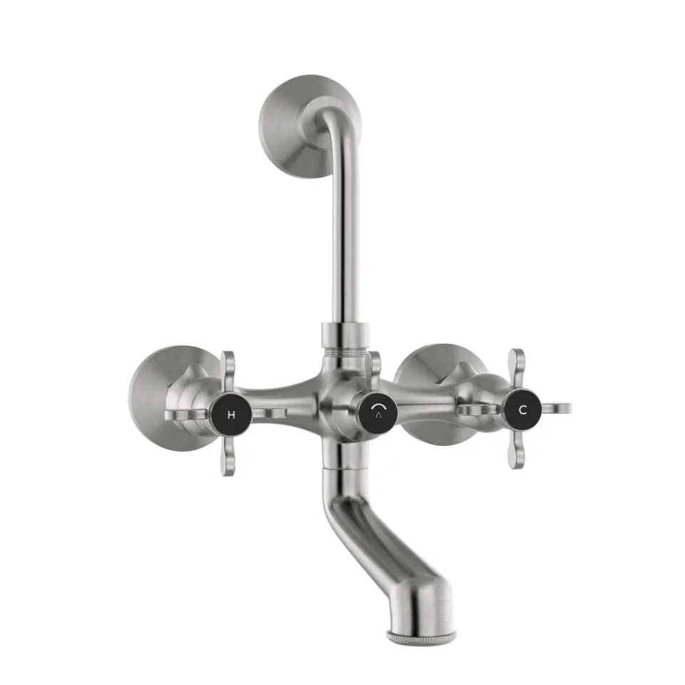 Jaquar Wall Mixer with Provision For Overhead Shower Queen's Prime Faucets series QQP-SSF-7273PM Stainless Steel - image 1