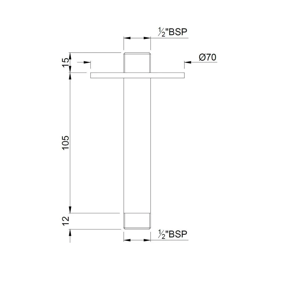 Jaquar Shower Arm Shower Accessories series SHA-BCH-475L100 Black Chrome - image 2