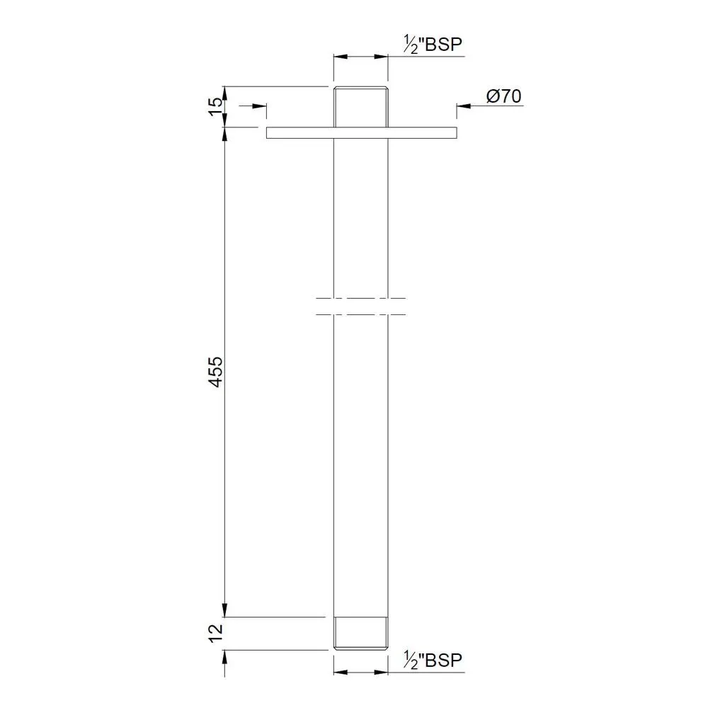 Jaquar Shower Arm Shower Accessories series SHA-BCH-475L450 Black Chrome - image 2