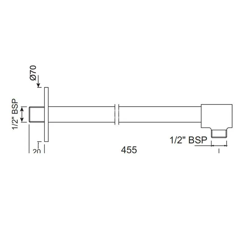Jaquar Shower Arm Shower Accessories series SHA-BCH-49483 Black Chrome - image 2