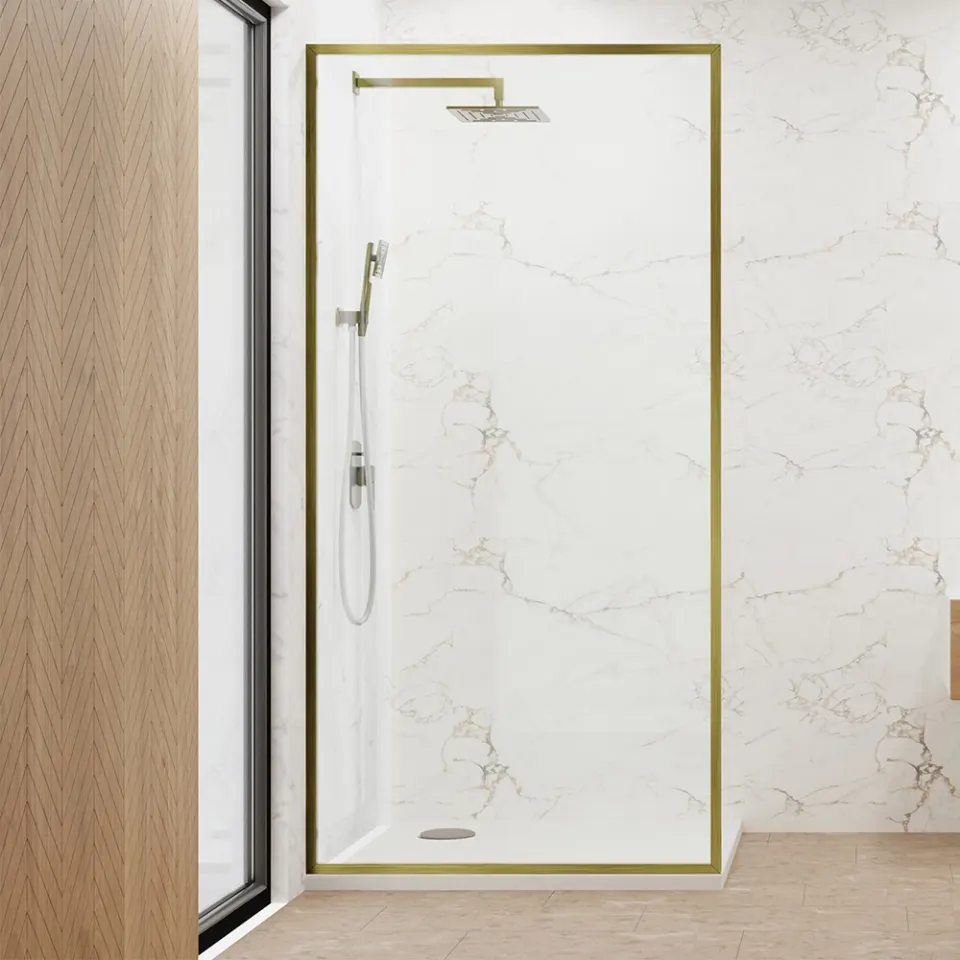 Jaquar Alpha Walk-In Shower Panel, 700 x 2000 mm JSE-ABR-ALP110F700H20X Antique Bronze - image 1